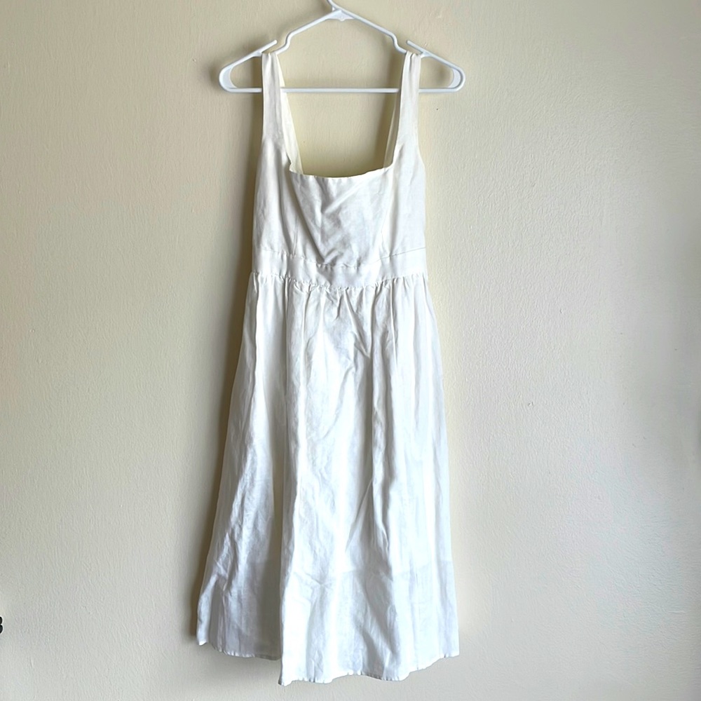 Petal & Pup Slideshow White Linen Dress